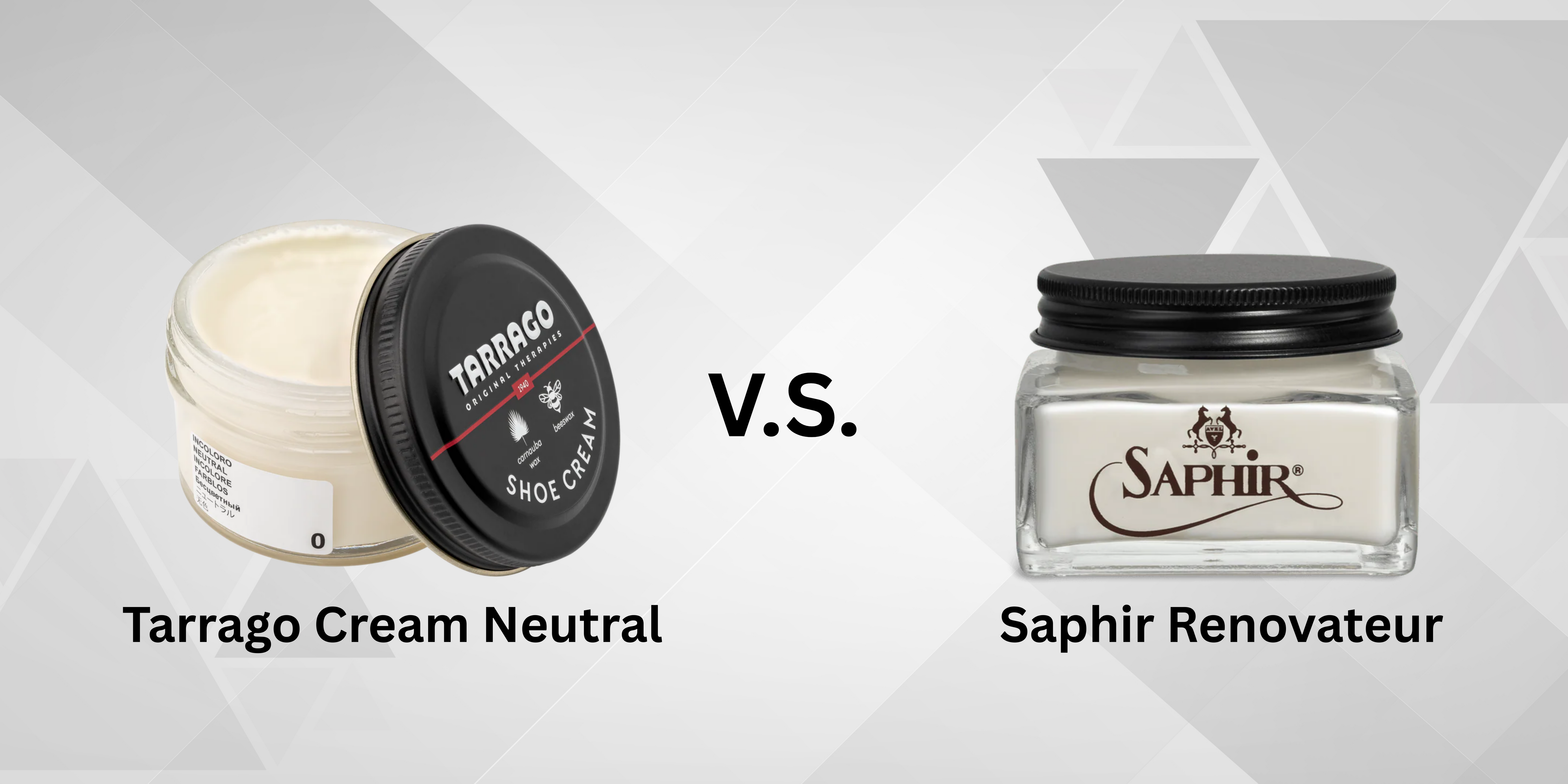 I have the Tarrago crème in neutral color. How does that compare to the Saphir Renovateur in terms of buildup and also shine? Do they both clean similarly?