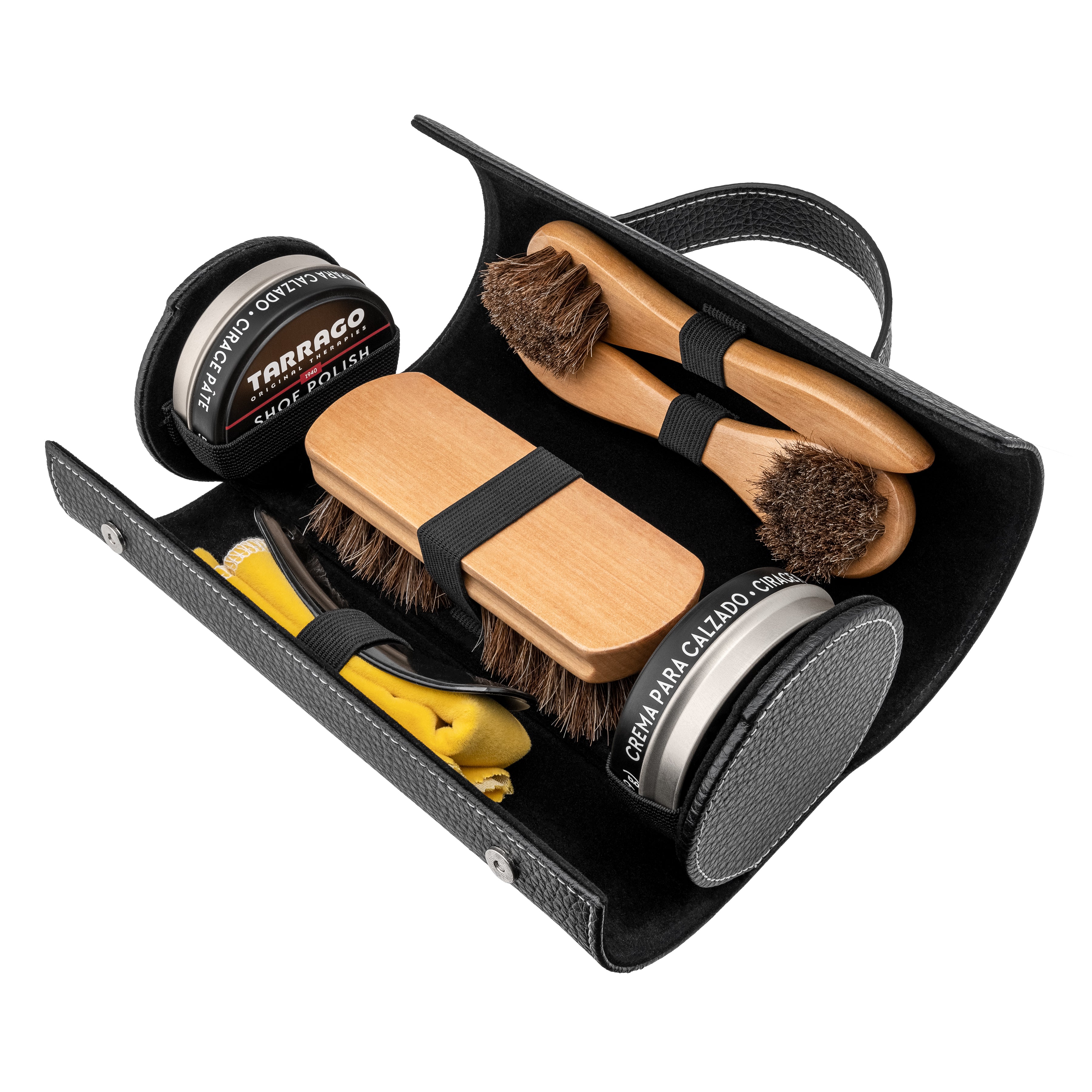 Black Shoe Care Travel Kit
