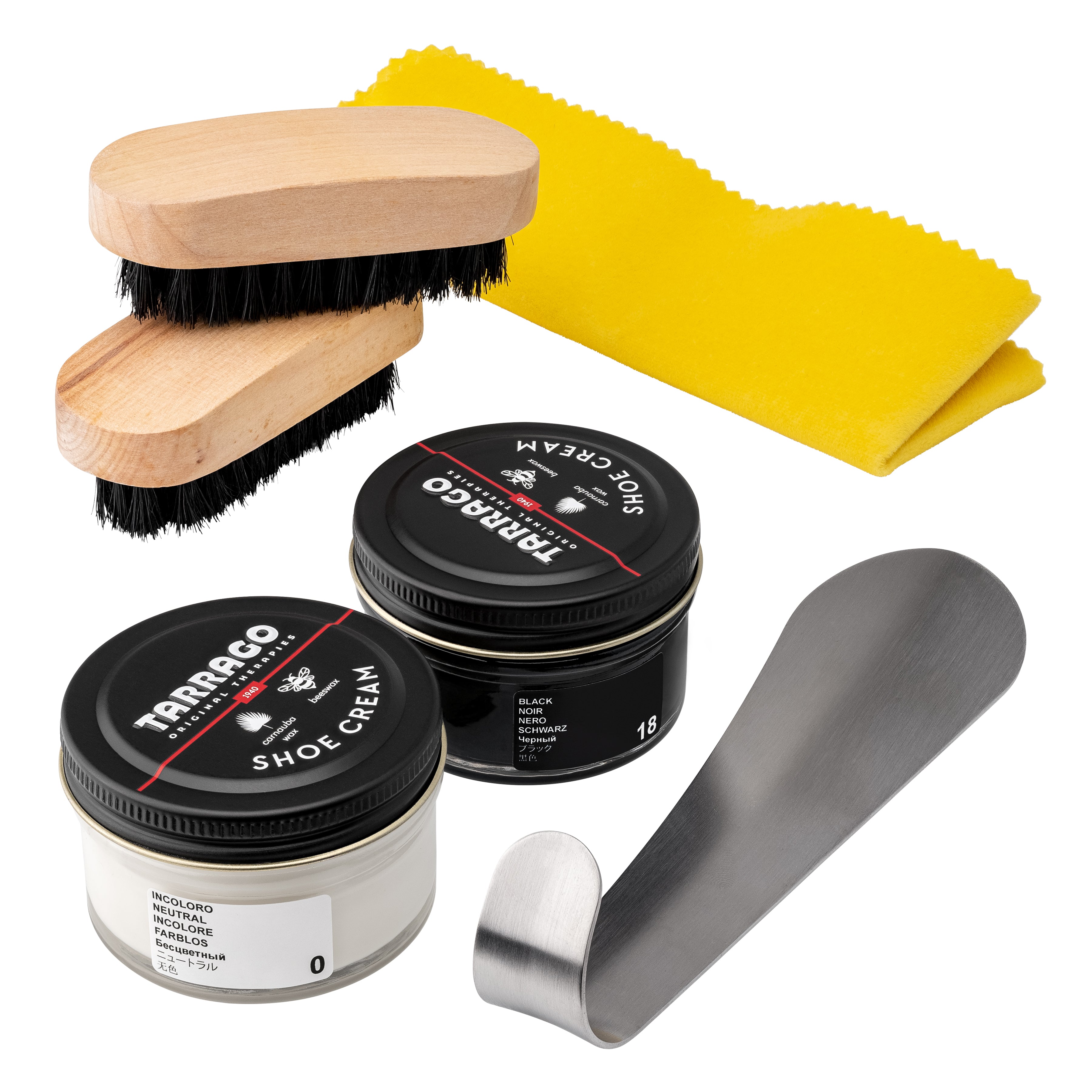 De Luxe Brown Shoe Care Travel Kit