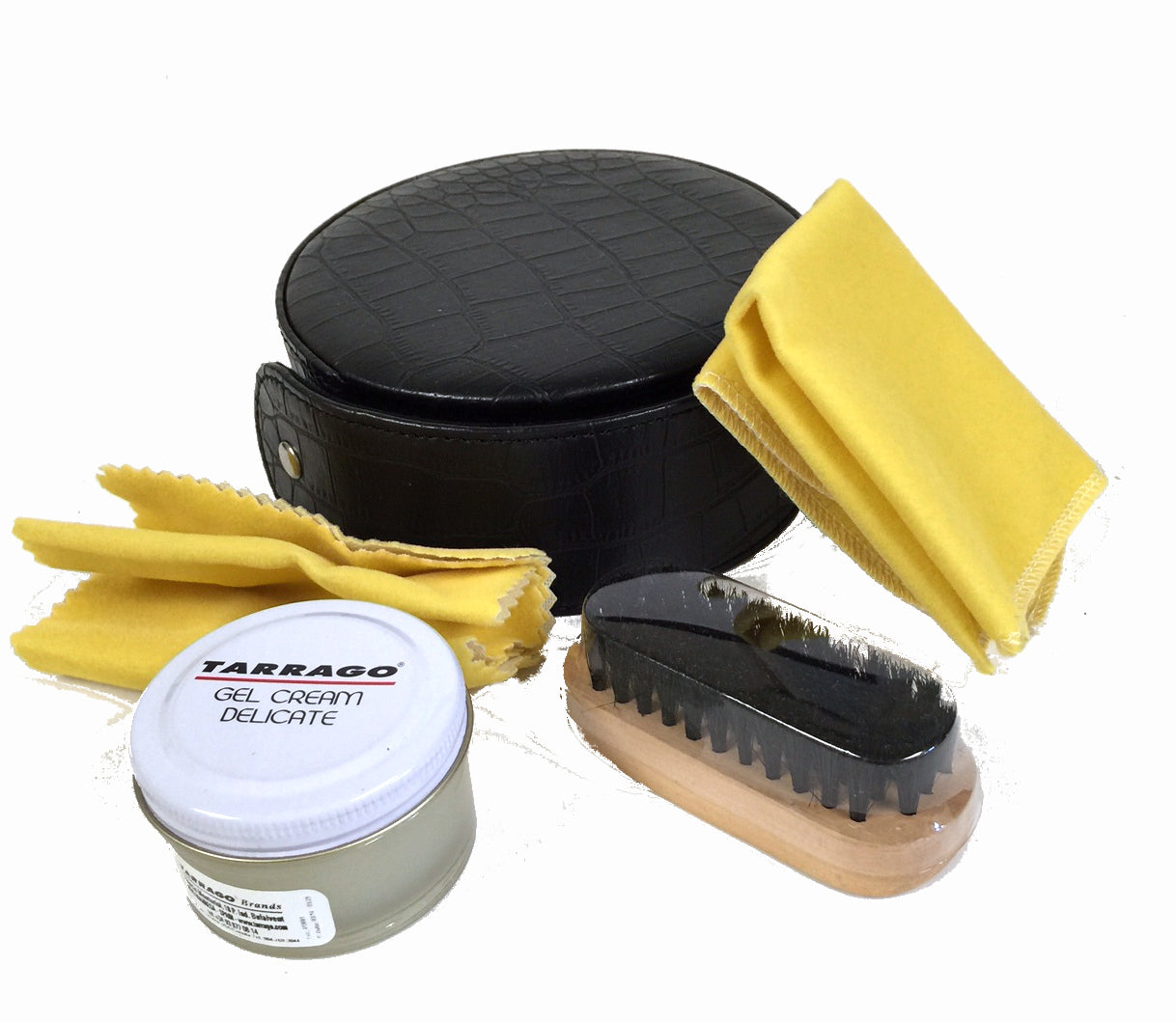 Black Travel Kit for Delicate Leather