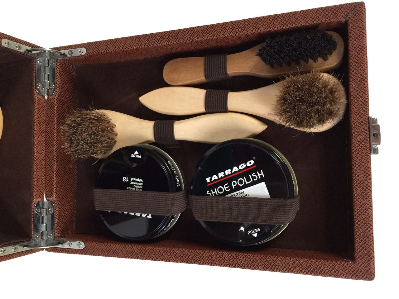 Luxury Wooden Travel Kit for Shoe Care